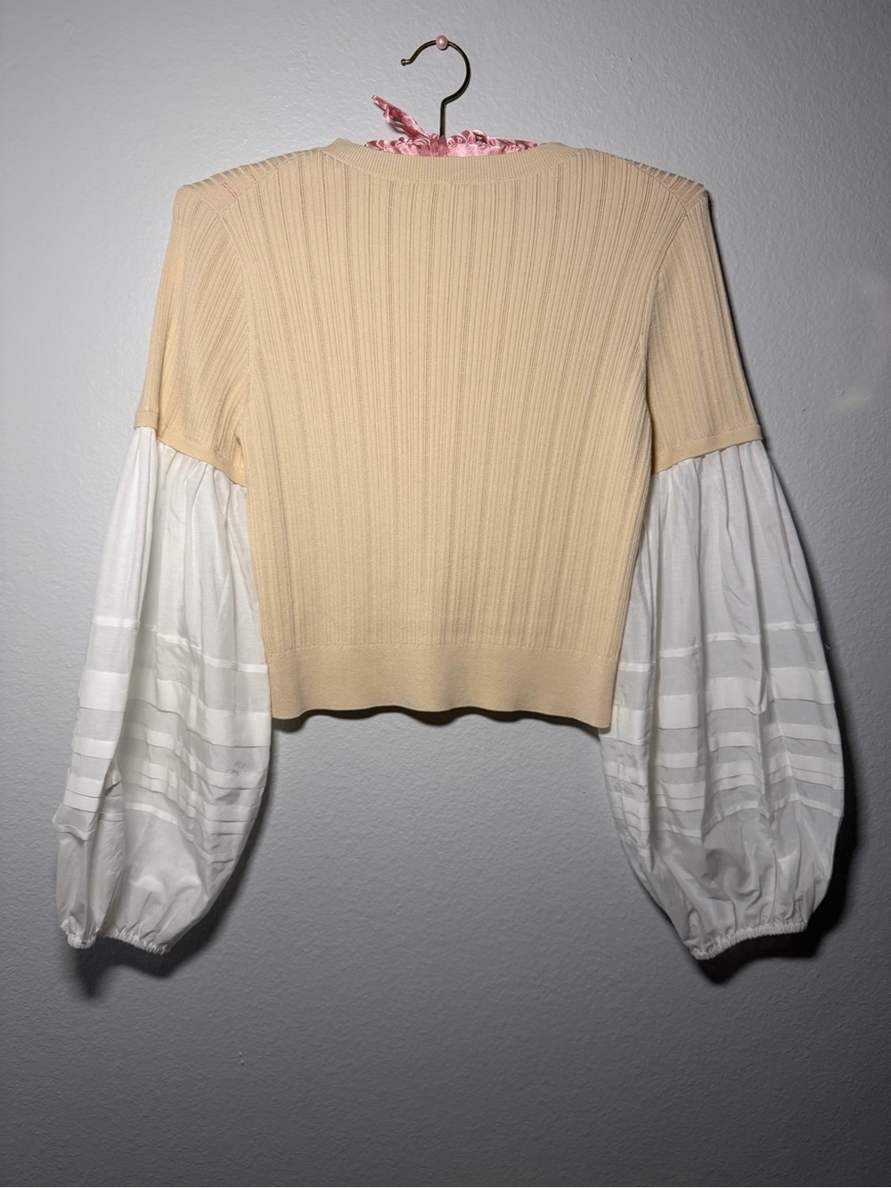 Ulla Johnson Beige Ribbed Button-Front Cardigan - Picture 8 of 8